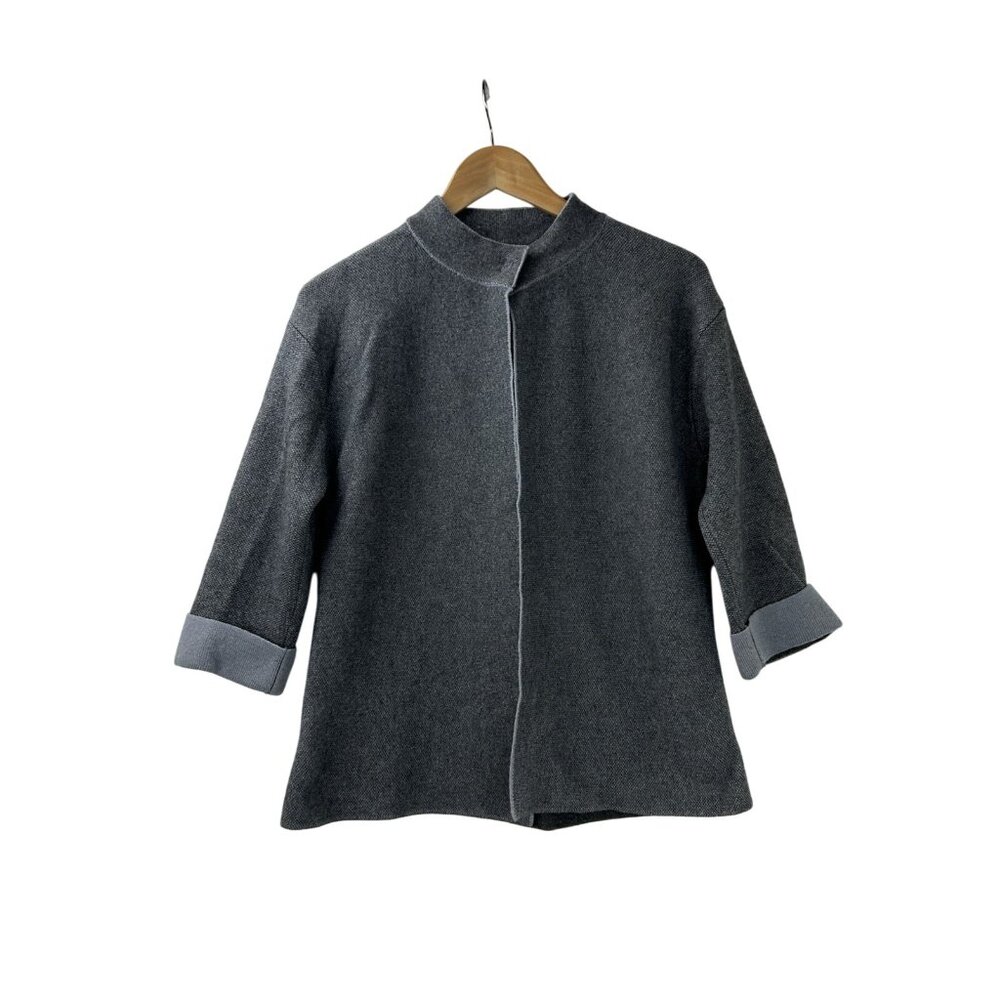 Benedetta B. Size M  Merino Wool Cashmere Blend Neck Closure Open Cardigan Italy